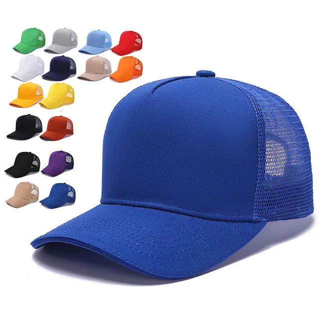 Cotton Front 5 Panel Mesh Trucker Cap Wholesale Manufacturer