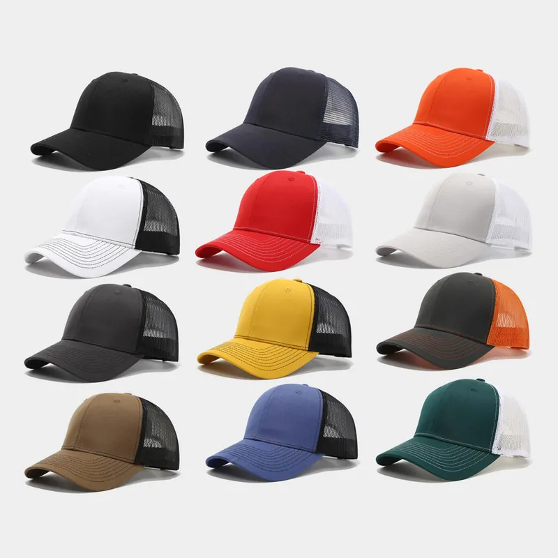 Curved Brim 6 Panel Mesh Trucker Cap Wholesale Manufacturer