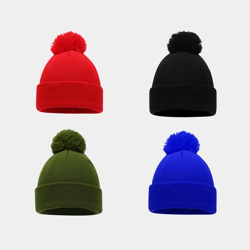 Pompom Fur Ball Knitted Beanie Wholesale Manufacturer